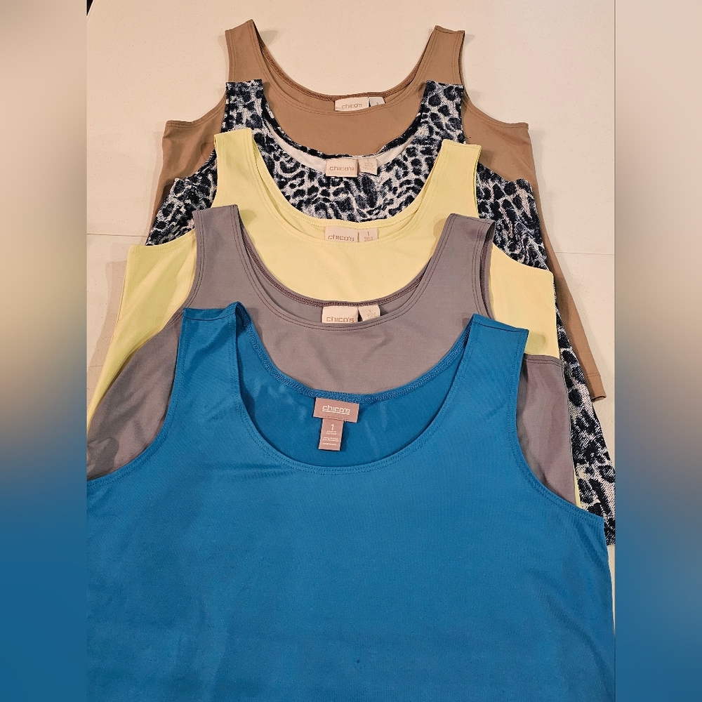 5 Chico's Tank Tops/Camis Sz 1 Misses Medium